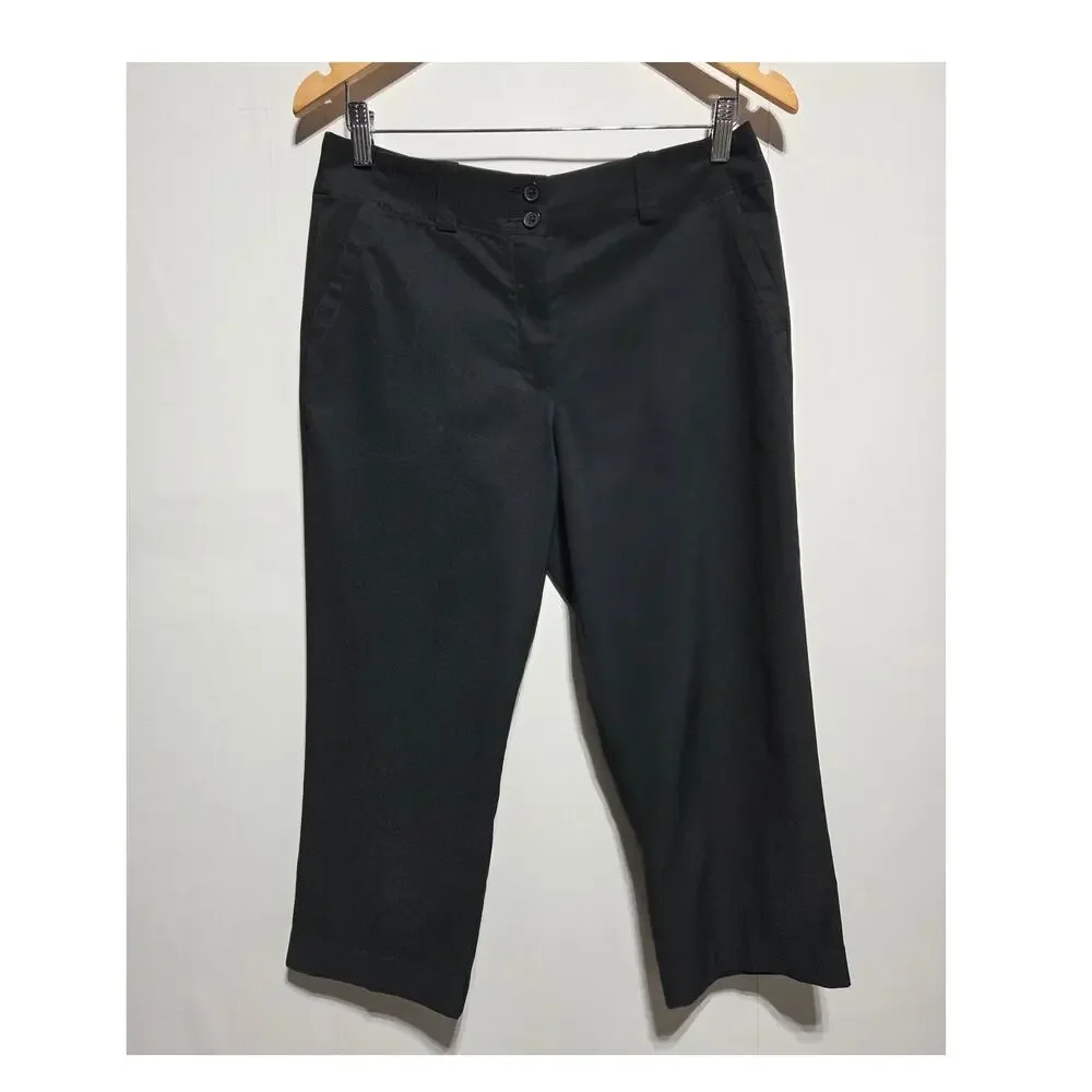 Nike Golf Tour Performance Dri-Fit Woman's Black Capri Pants Size 8